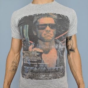 Vintage Terminator 1 movie poster t shirt